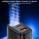 Yesido YC12U 20W USB-C / Type-C + USB Digital Display Charger, US Plug(Black)