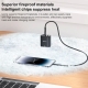 Yesido YC12U 20W USB-C / Type-C + USB Digital Display Charger, US Plug(Black)