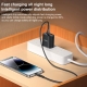 Yesido YC12U 20W USB-C / Type-C + USB Digital Display Charger, US Plug(Black)