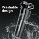 Yesido MG05 Waterproof Electric Shaver Razor with 3 Floating Cutter Heads (Black)