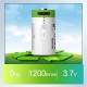 SMARTOOOLS 2Pcs 700mAh 3.7V CR123A Rechargeable Batteries for Flashlight Toys Alarm System Microphones