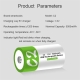 SMARTOOOLS 2Pcs 1.5V 5000mWh C Size Battery Rechargeable C2 Lithium Batteries for Water Gas Meter Radio Shaver