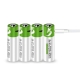 SMARTOOOLS 4Pcs 1.5V 2600mWh AA Battery Rechargeable Li-ion Battery for Wireless Doorbell LED Flashlight