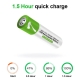 SMARTOOOLS 2Pcs 1.5V 750mWh AAA Rechargeable Li-ion Battery for Remote Control Wireless Mouse Toy
