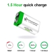 SMARTOOOLS 1Pc 9V 650mAh Type-C Rechargeable Battery Li-ion Battery for RC Helicopter Multimeter