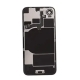 Back Glass w/ Camera Lens / Steel Plate / Wireless NFC Charging MagSafe Magnet / Flashlight Flex for iPhone 16e- Black