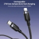 Yesido CA189 27W Type-C to 8 Pin Aluminum Alloy Data Cable, Length: 1.2m(Black)